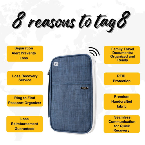 Canvas Passport Tracker Holder